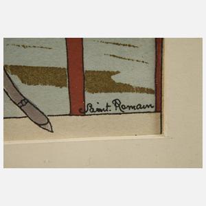 Sechs Wiener Art déco-Modedarstellungen