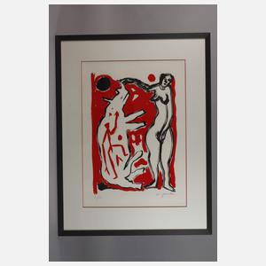 AR Penck, Nashorn und Frau