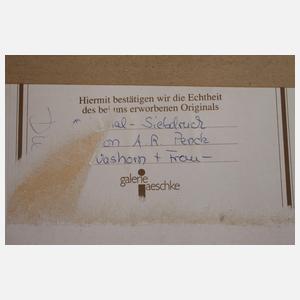 AR Penck, Nashorn und Frau