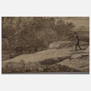 Adrien Manglard, attr., Bukolische Landschaft