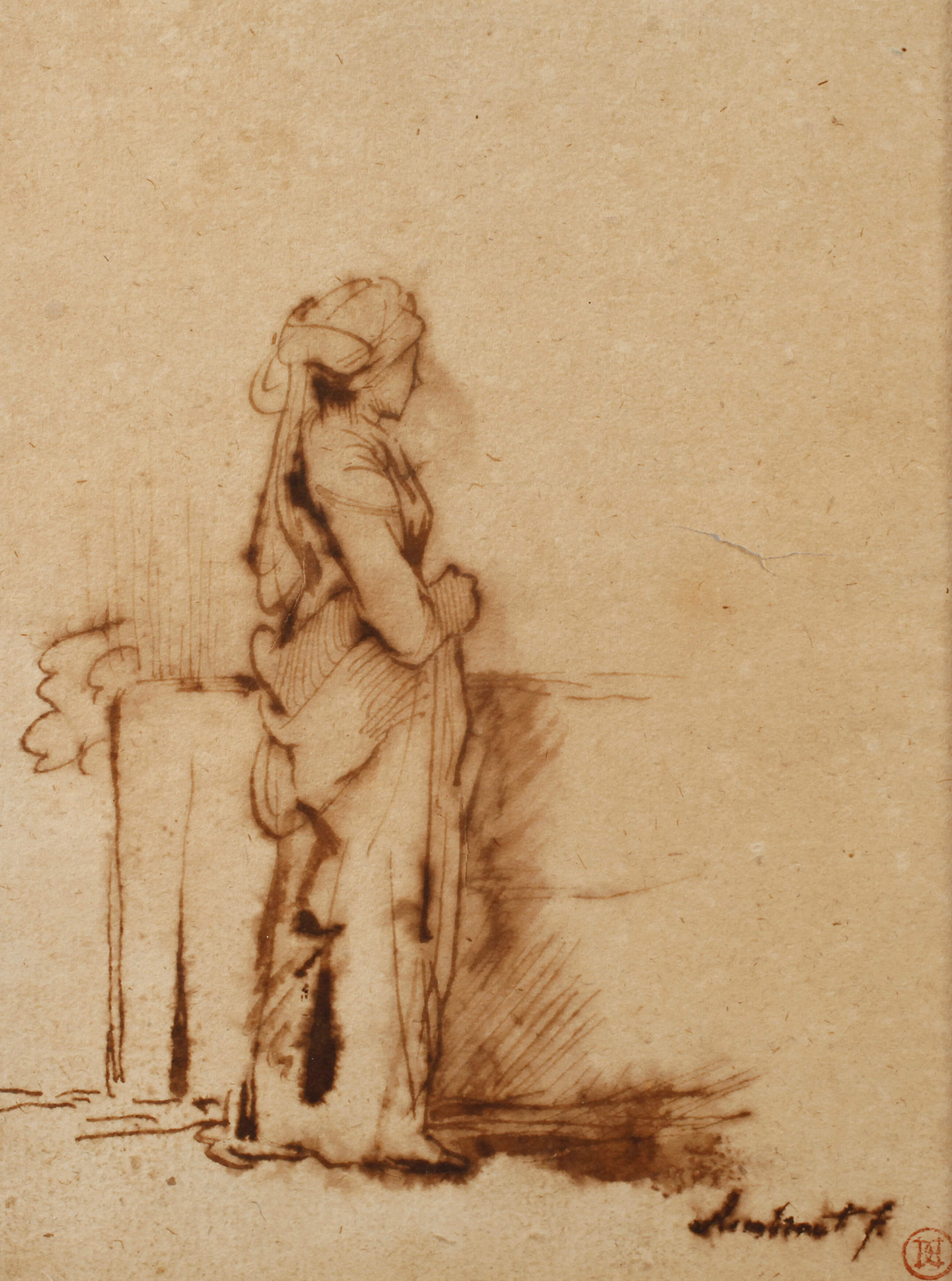 Altmeisterzeichnung, Rembrandt/ Werktstatt attr.