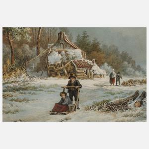Willem Bodeman, attr., Ein Wintertag