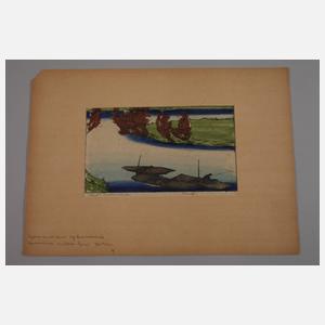 Siegfried Berndt, Farbholzschnitt "Canal"