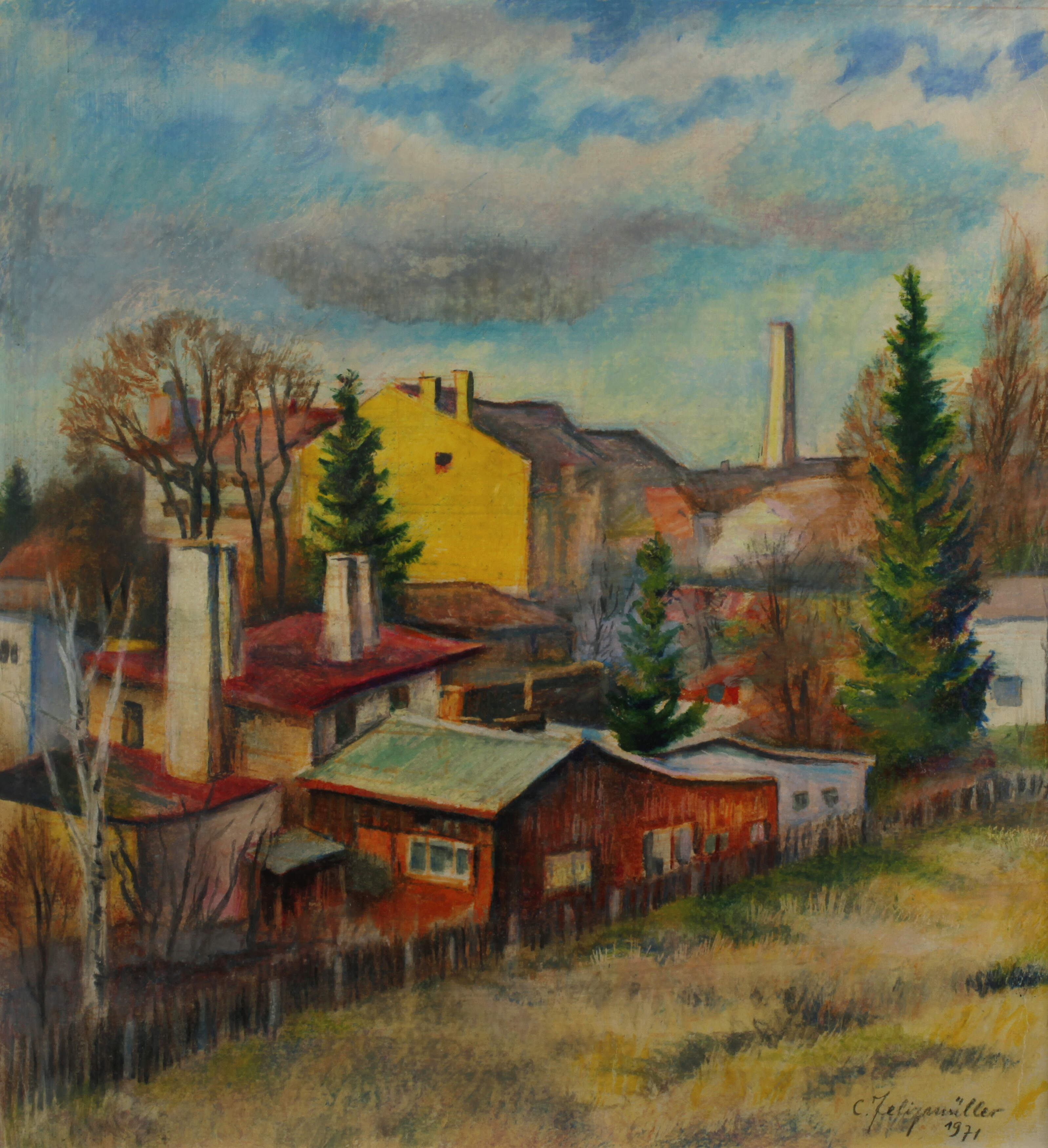 Prof. Conrad Felixmüller, Schrebergärten am Stadtrand