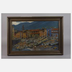 Alfred Kunze , Spanischer Fischerhafen