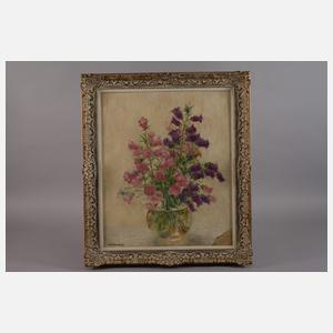 Walter Löhner, Wickenstrauß in Glasvase