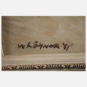 Walter Löhner, Wickenstrauß in Glasvase