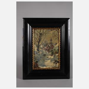 Paul Müller-Callnberg, "Verschneite Dorfstraße "