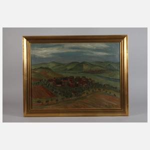 Elisabet Schettler, Dorf in Sommerlandschaft