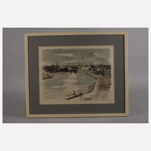 Fritz Zalisz, Zeichnung Stadthafen