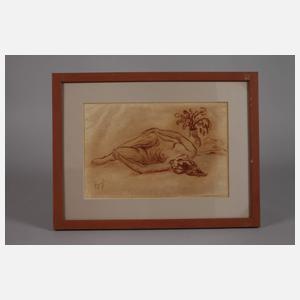 Fritz Zalisz, Liegender Frauenakt