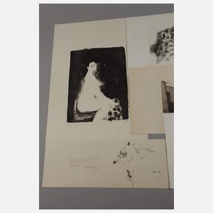 Konvolut acht Blatt Künstler Chemnitzer Raum