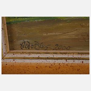 Fredo Bley, Pappeln in bewegter Landschaft