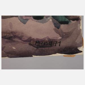 Hans-Peter Hund, "Garten im Vorfrühling"