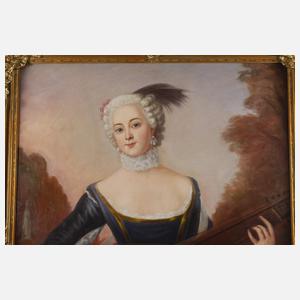 Alexander Gebhardt, Damenportrait nach Antoine Pesne