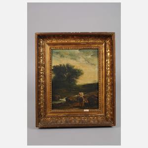 J. Ausser?, Reiter mit Hund