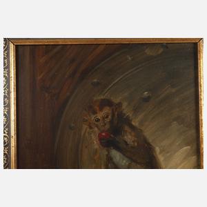 Wilhelm Busch, Affe mit Kirsche