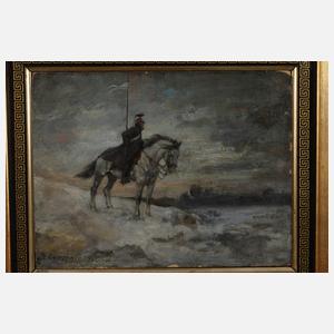 Joseph Kaspar Correggio, Ulan in Winterlandschaft