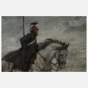 Joseph Kaspar Correggio, Ulan in Winterlandschaft