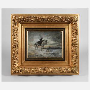 Joseph Kaspar Correggio, Ulan in Winterlandschaft