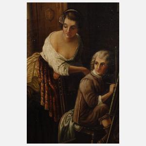 V. Hendrickx, Maler an der Staffelei