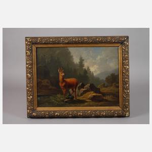 Friedrich Hohe, Rehbock am Waldesrand