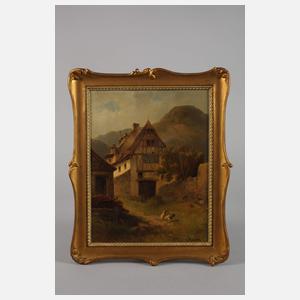 Carl Lafite, Fachwerkhaus im Gebirge