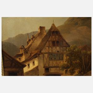 Carl Lafite, Fachwerkhaus im Gebirge