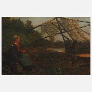 F. Meyer, Fischerin im Morgengrauen