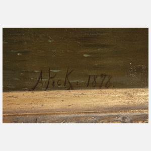 Anton Pick, attr., Boote auf dem Fluss