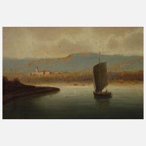 Anton Pick, attr., Boote auf dem Fluss