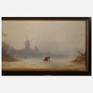 Albert August Zimmermann, Paar Winterlandschaften