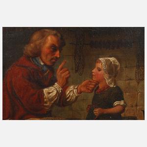 "Das glückliche Alter", Großvater mit Enkelin