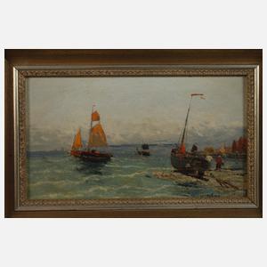 Henri Fabre, Segelboote vor dem Hafen als Pendants