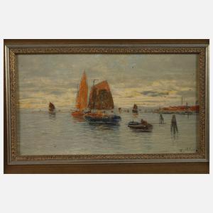 Henri Fabre, Segelboote vor dem Hafen als Pendants