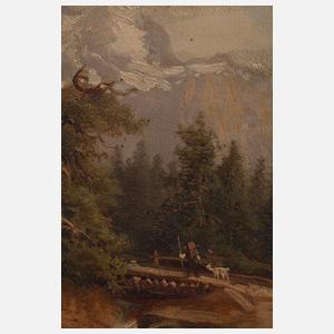 Carl Fuchs, Hochgebirgslandschaft mit Wildbach