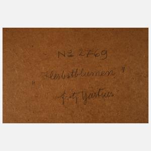 Fritz Gärtner, Herbstblumen