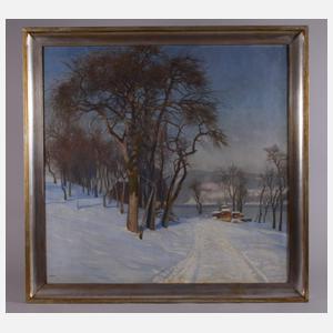 Oswald Grill, "Seeufer im Winter"