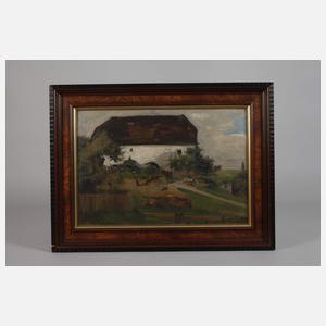 Max Hirschenauer, attr., Landschaft mit Bauernhaus