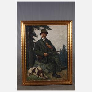 Fritz Köhler, Jäger mit Hund
