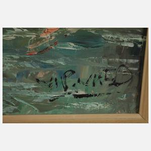 Walter Prescher von Ed, Gondolieri vor Venedig