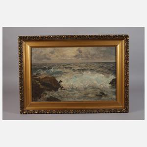 Julius Runge, Seestück mit Fischerhütte