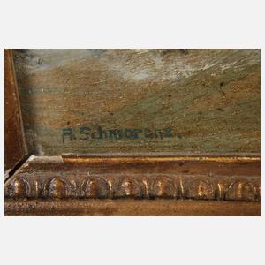 A. Schmaranz, Bauernhaus im Schnee