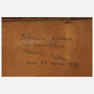 A. Schmaranz, Bauernhaus im Schnee