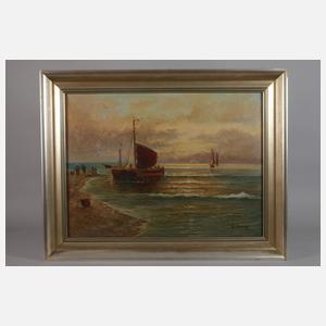 Franz Waldegg, Fischerboote am Strand