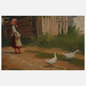 Guyla Zorkoczy, ungarische Dorflandschaft