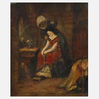 Monogrammist N.M., Dame und Dienerin im Interieur111