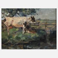 Monogrammist O.R., Kühe am Gatter111