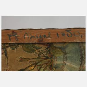 Doppelgemälde Heuernte und Selbstbildnis