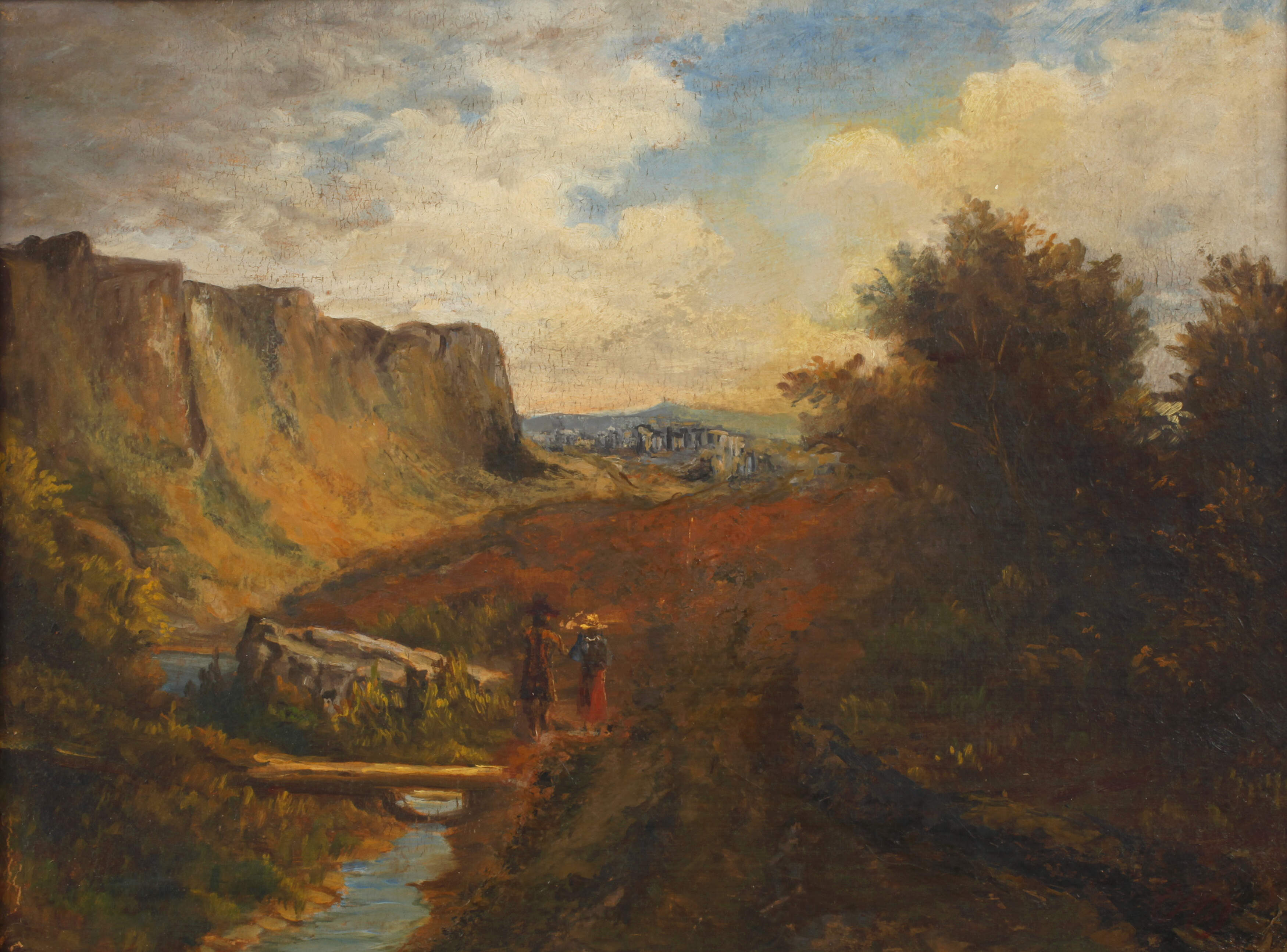 Monogrammist, Wanderer in Sommerlandschaft